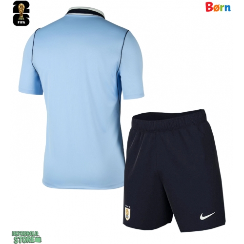 Uruguay Replika Babytøj Hjemmebanesæt Børn VM 2026 Kortærmet (+ Korte bukser)
